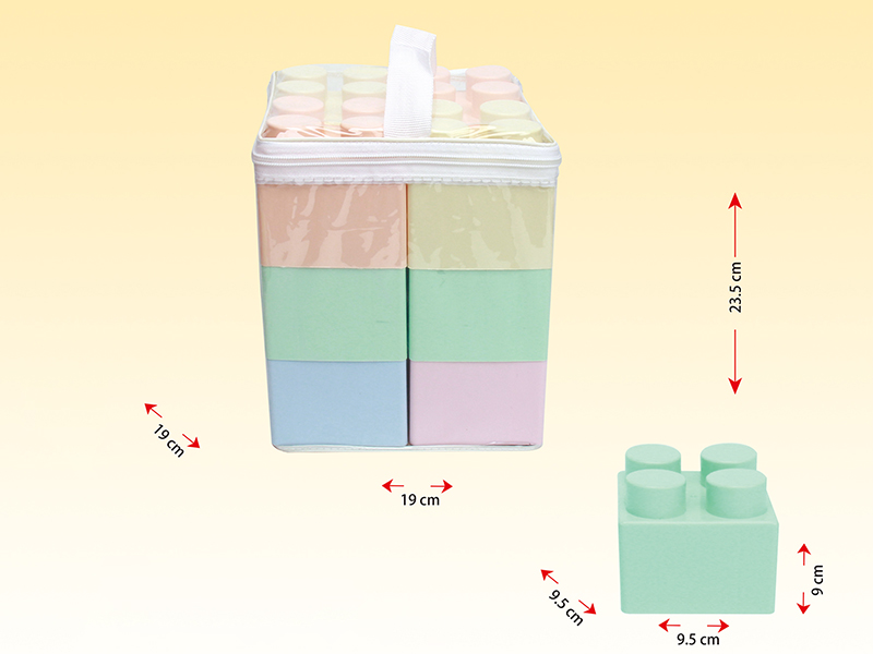 12pcs Macaroon Color Large Building Blocks