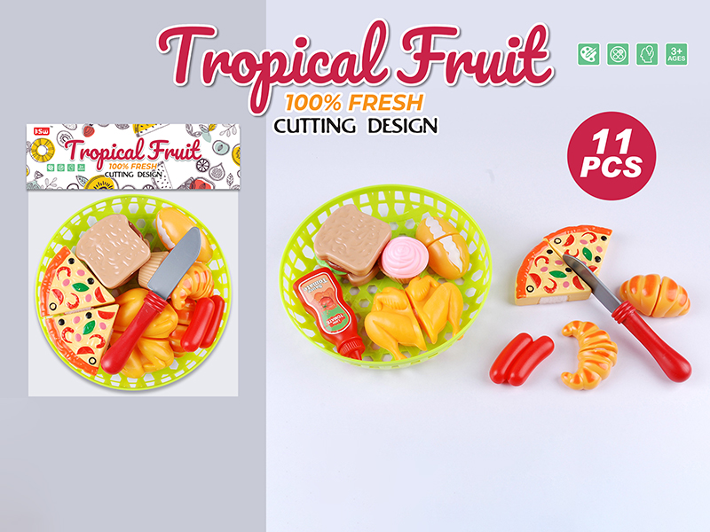 11pcs Pizza Fast Food Cutting Toys