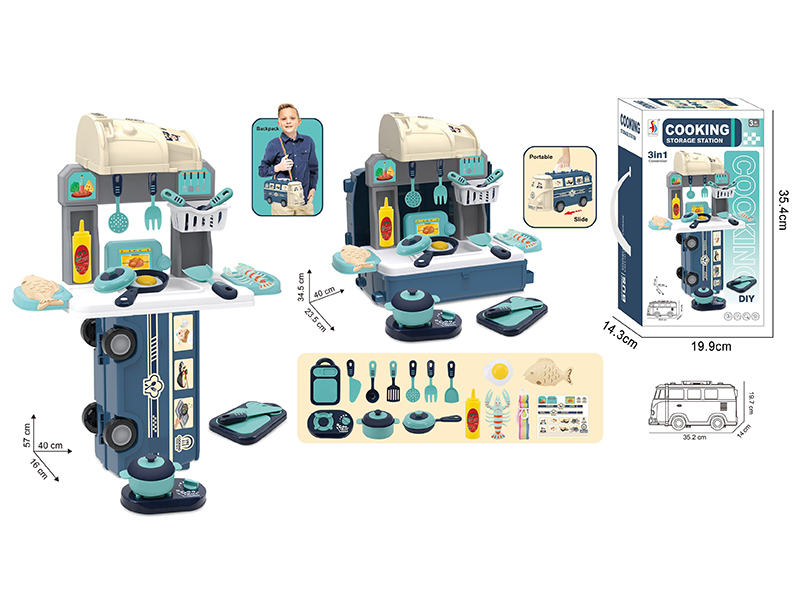 Kitchen Storage Car 3 In 1
