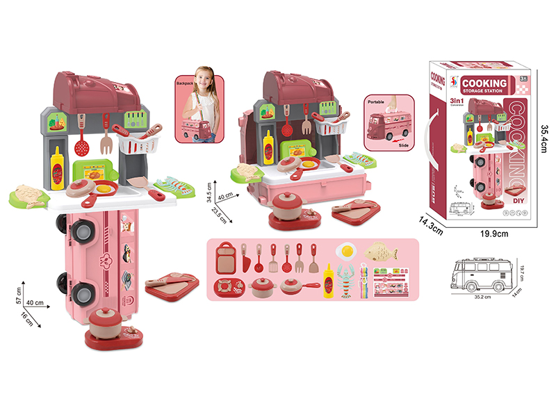 Kitchen Storage Car 3 In 1