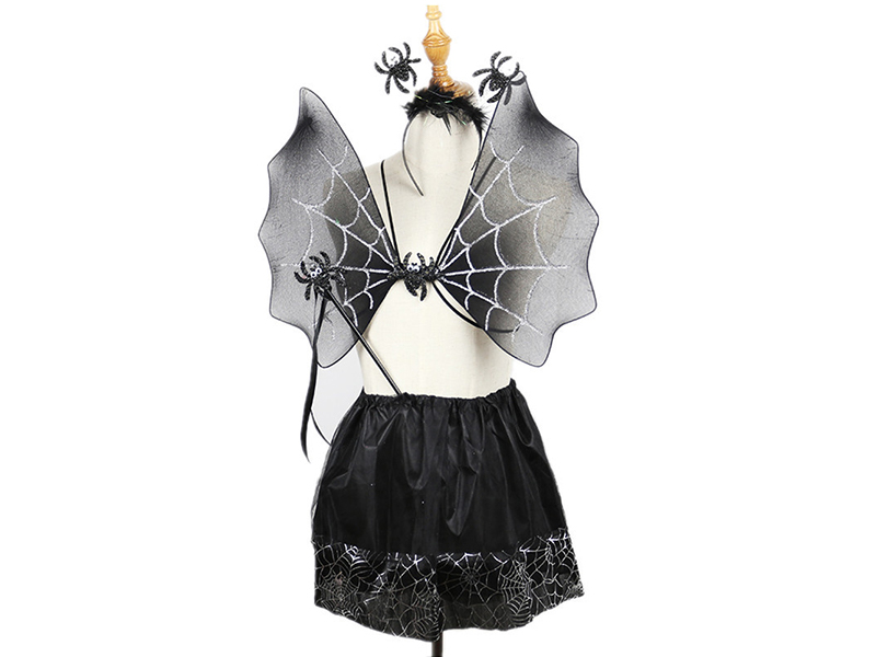 4PCS Black Spider Web Set