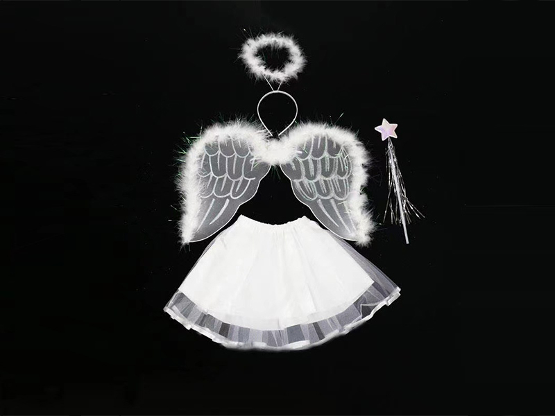 4PCS White Angel Wings Set
