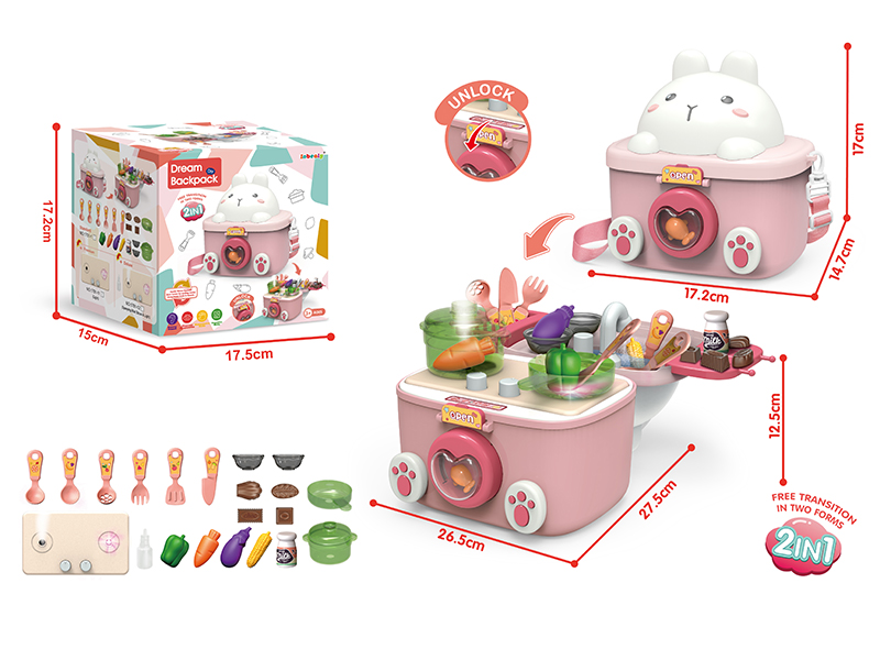 Kitchen Storage Rabbit Backpack(With Spray)