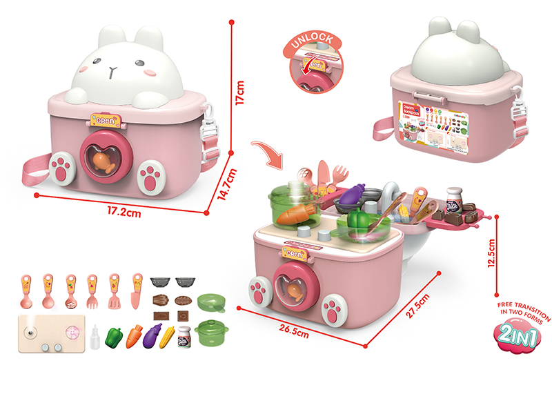 Kitchen Storage Rabbit Backpack(With Spray)