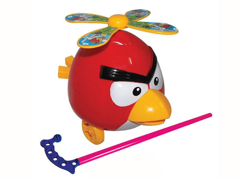 Hand Push Angry Birds With Bell