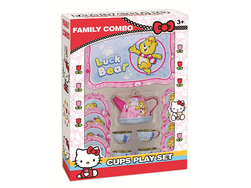 Cartoon Bear Printed Tea Set 15pcs