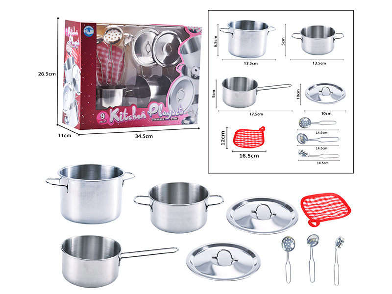 Stainless Steel Tableware Set 9pcs