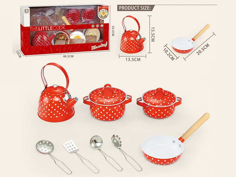Printed Metal Tableware Set 10pcs