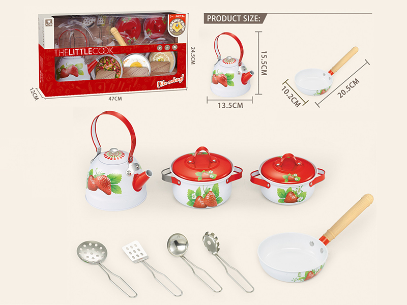 Printed Metal Tableware Set 10pcs