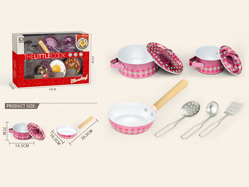 Printed Metal Tableware Set 8pcs
