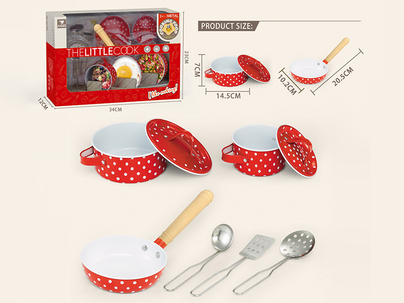Printed Metal Tableware Set 8pcs