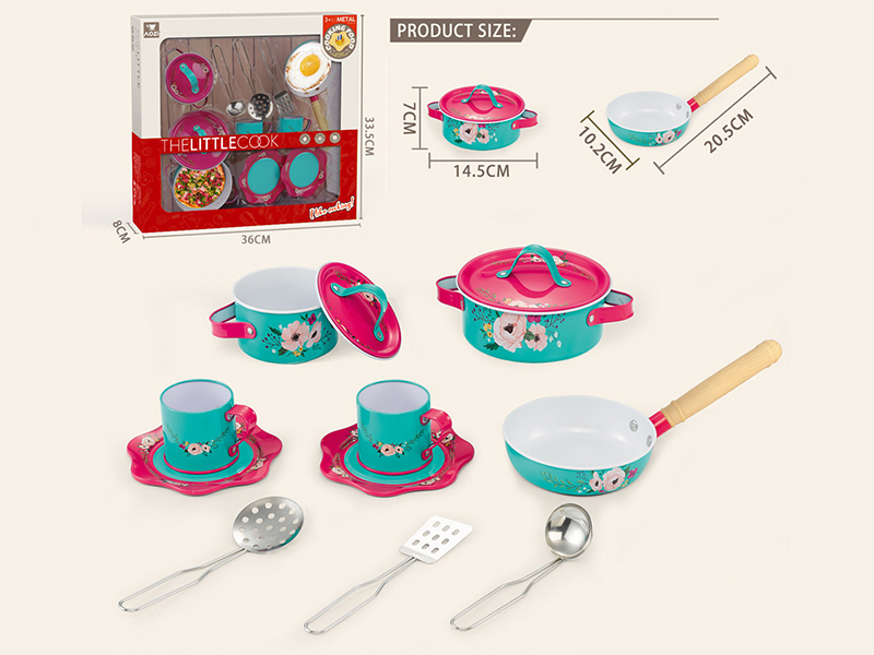 Printed Metal Tableware Set 12pcs