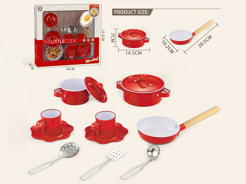 Printed Metal Tableware Set 12pcs