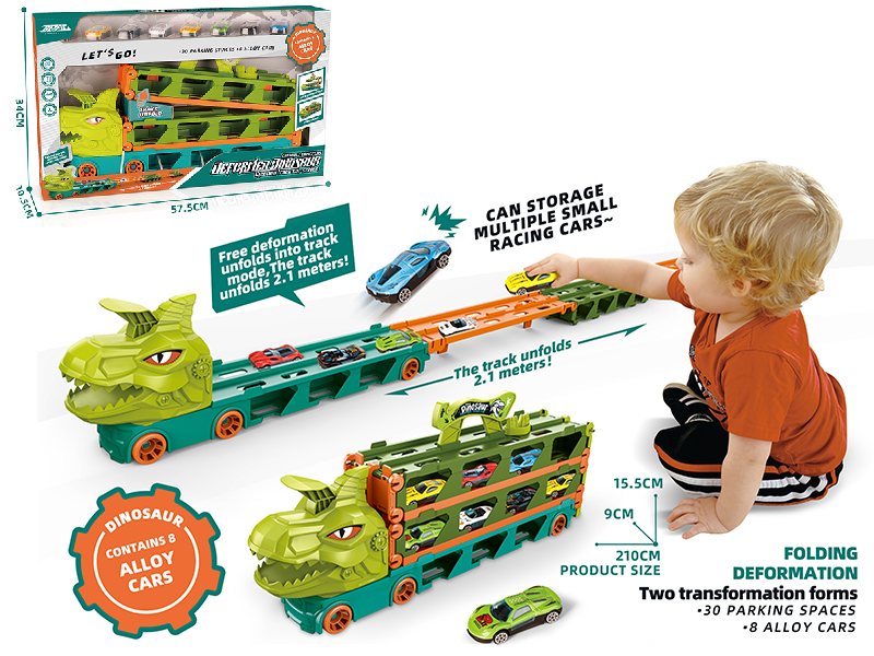 Deformation Dinosaur Ejection Track Car