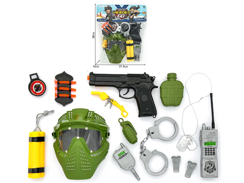 17PCS Military Police Toy Set