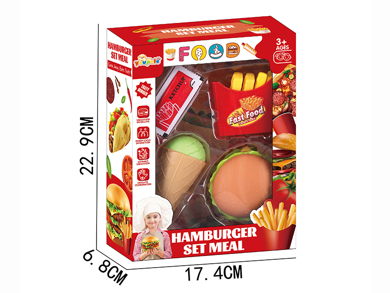 Hamburger Ice Cream Fast Food Set