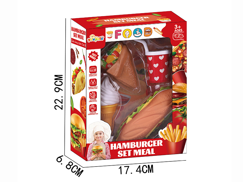 Hot Dog Fruit Pie Fast Food Set