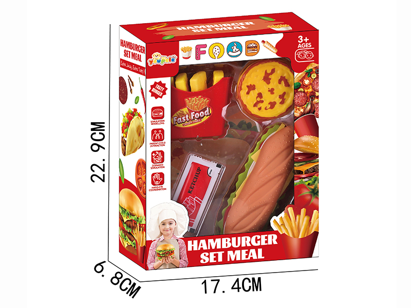 Hot Dog French Fries Fast Food Set