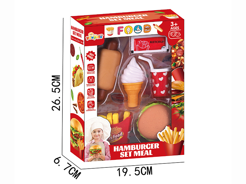 Hamburger Ice Cream Fast Food Set