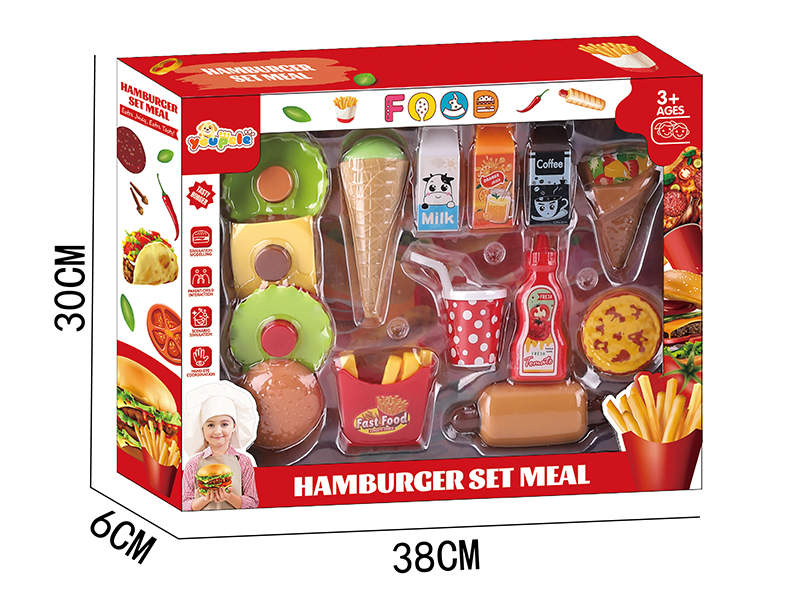 Hamburger Hot Dog Fast Food Set