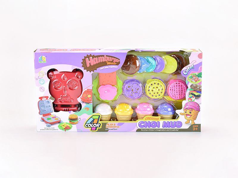 Hamburg Cake Colored Mud Toy Set