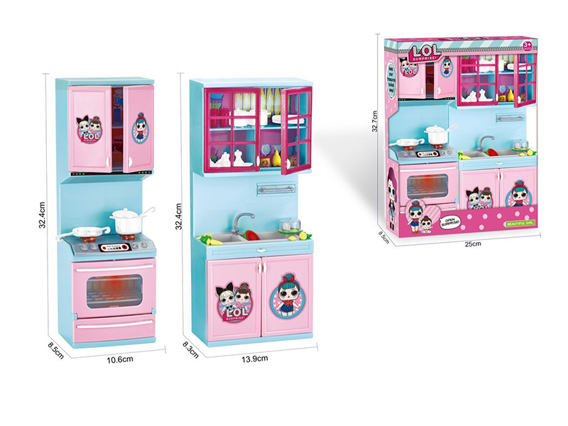 Gas Stove + Kitchen Sink Cabinet Set