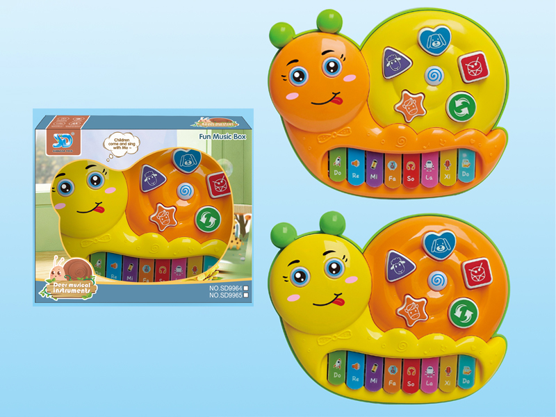 13 Key Snail English Learning Piano With Music Light