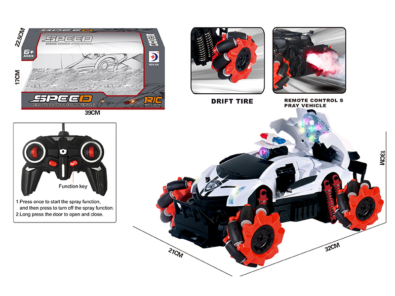 R/C Traversing Spray Police Car