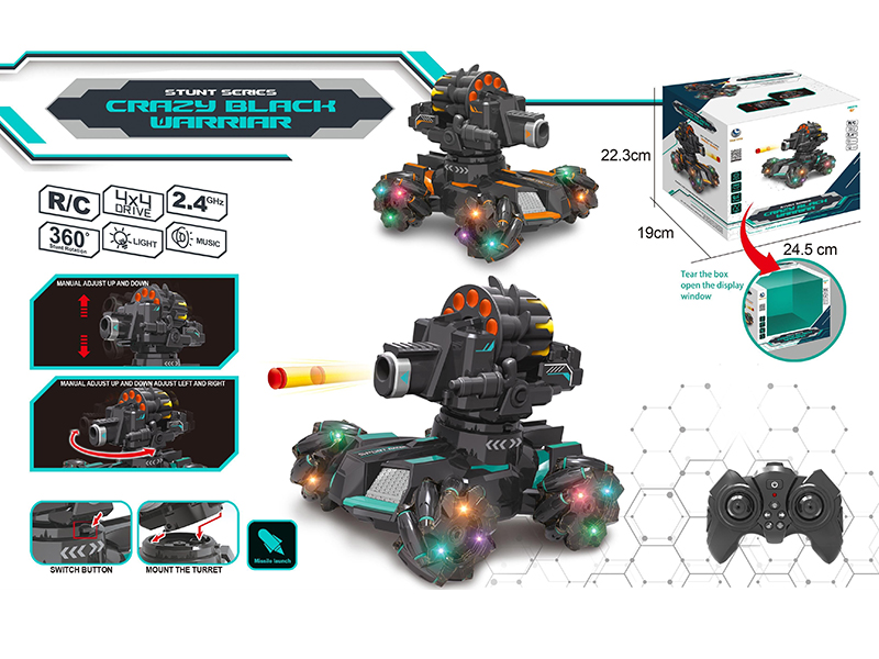2.4G Remote Control Launch Soft Bullet Stunt Car