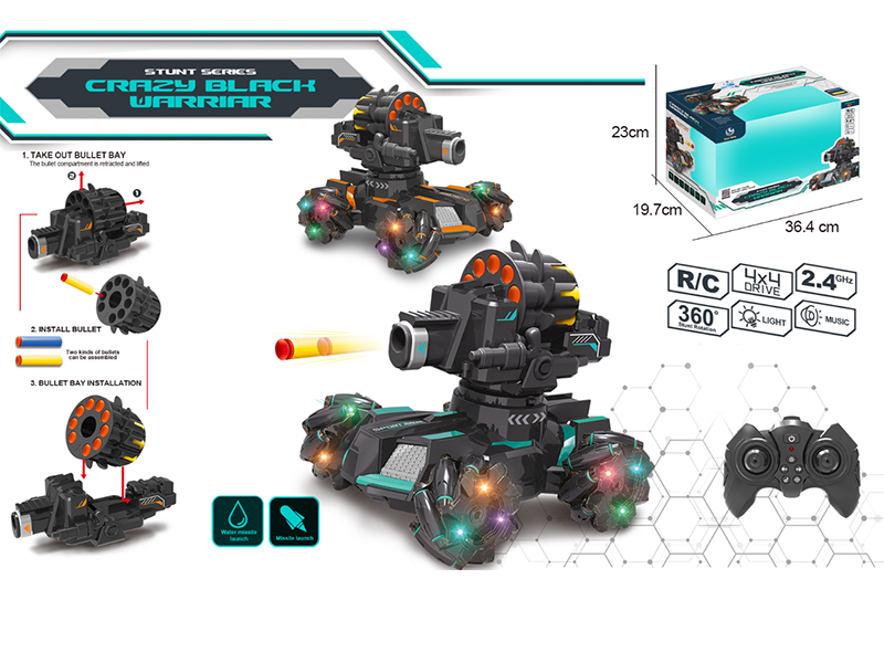 2.4G Remote Control Launch Soft Bullet Stunt Car
