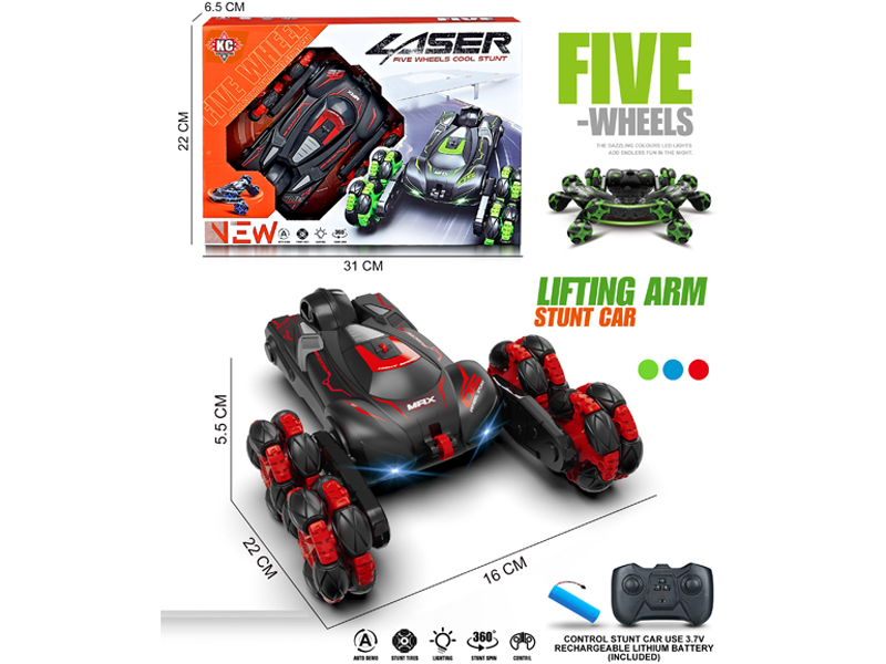 2.4G R/C Five Wheel Swing Arm Drift Stunt Vehicle