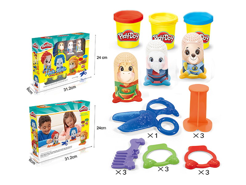 Cartoon Characters Colored Mud Set