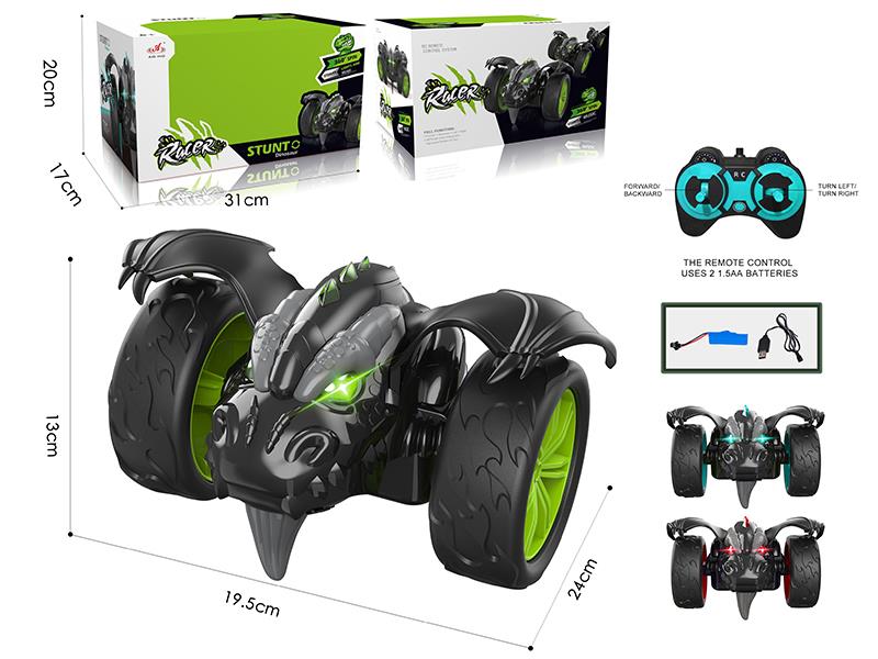 Remote Control 2-Wheel Stunt Dinosaur Car