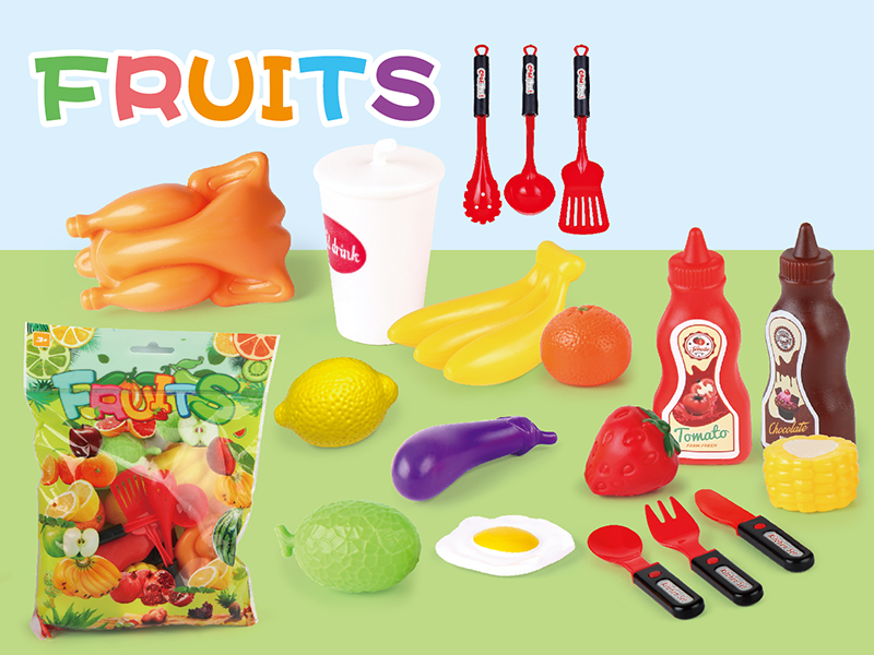 18PCS Fruit Tableware Toy