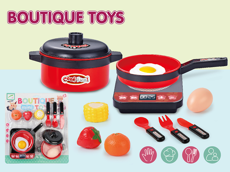 11PCS Red Kitchen Toy