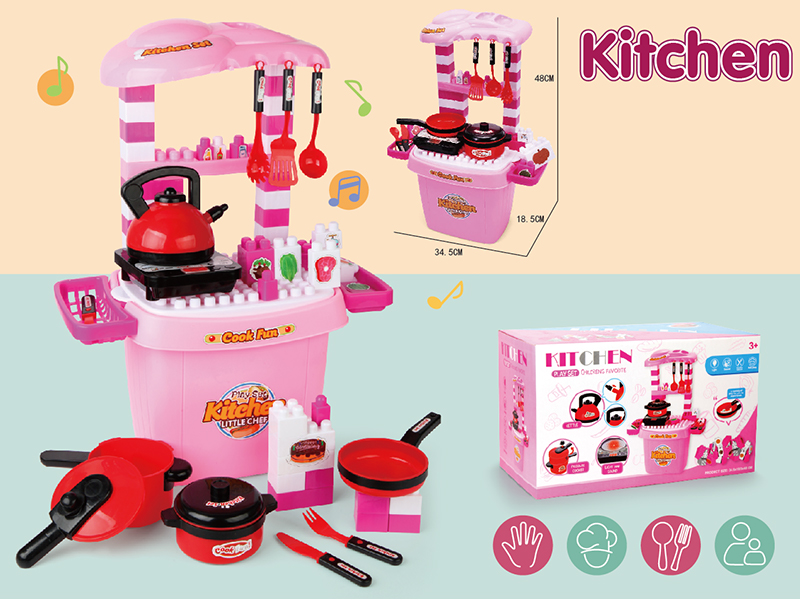 Tableware Storage Bucket Building Blocks Toy
