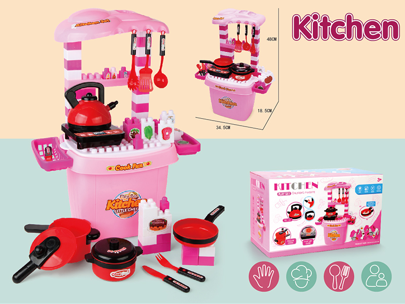 Tableware Storage Bucket Building Blocks Toy