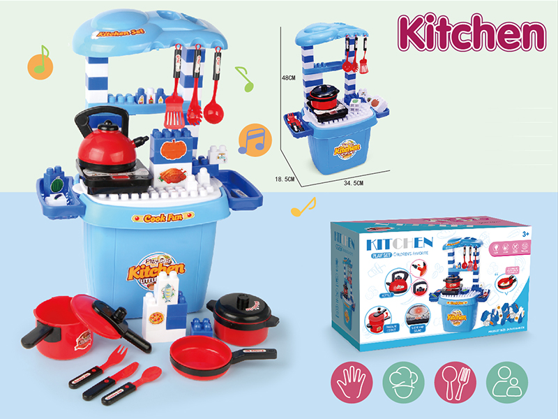 Tableware Storage Bucket Building Blocks Toy