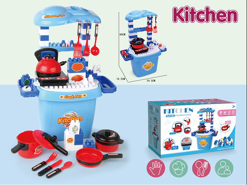 Tableware Storage Bucket Building Blocks Toy