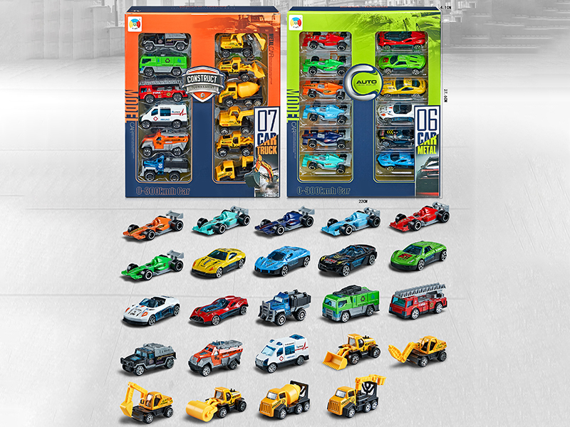 24pcs Slide Alloy Car Set