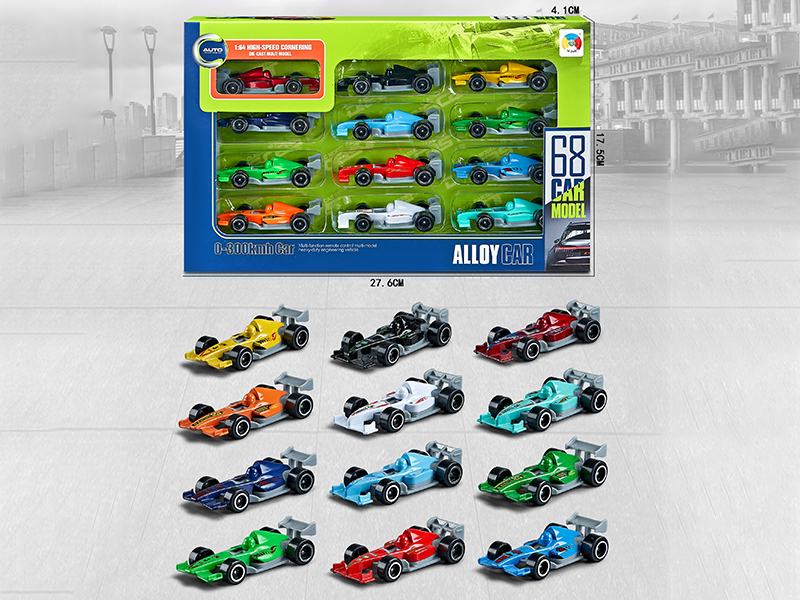 12 Slide Alloy F1 Racing Cars