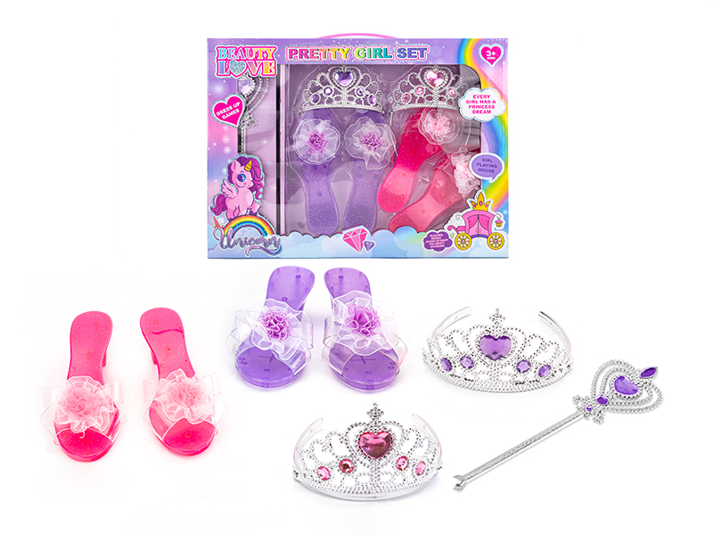 Princess Fairy Stick Electroplating Crown Adornment Toys Set