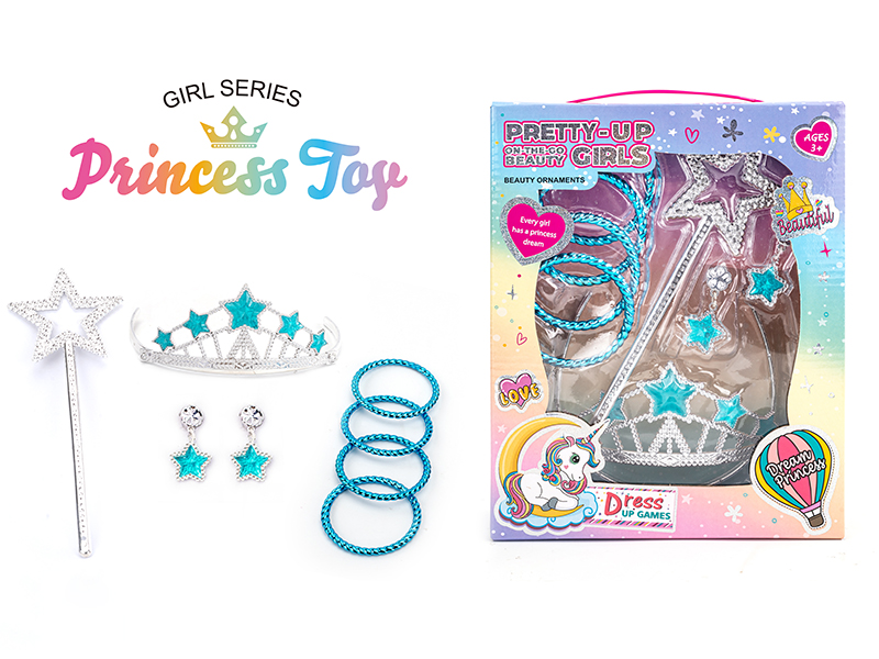 Princess Fairy Stick Electroplating Crown Adornment Toys Set