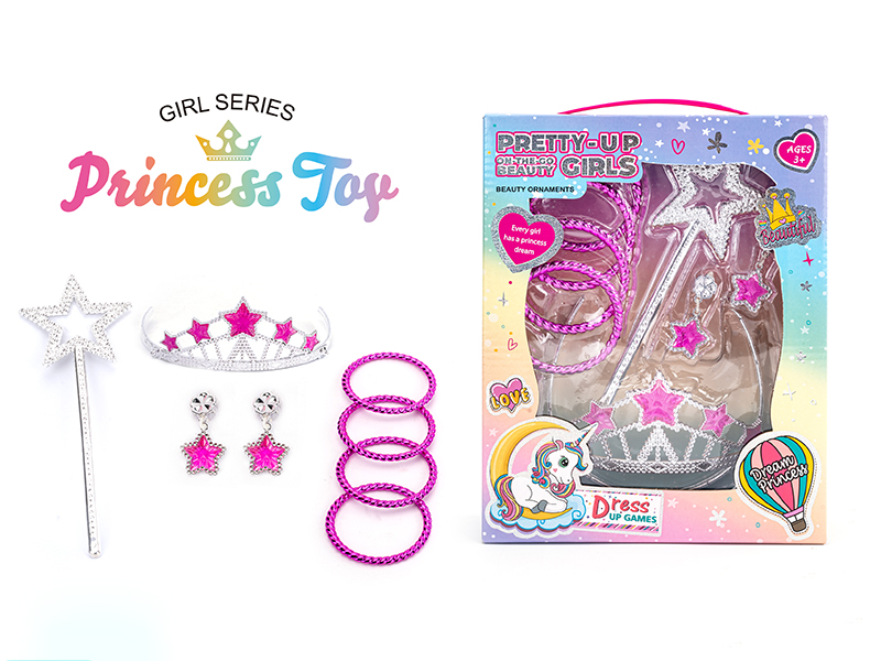 Princess Fairy Stick Electroplating Crown Adornment Toys Set