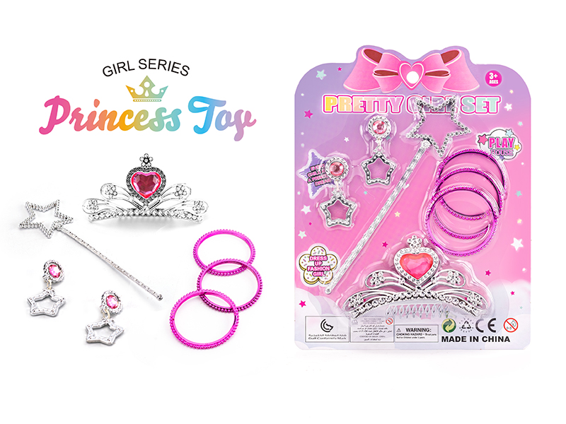 Princess Fairy Stick Electroplating Crown Adornment Toys Set