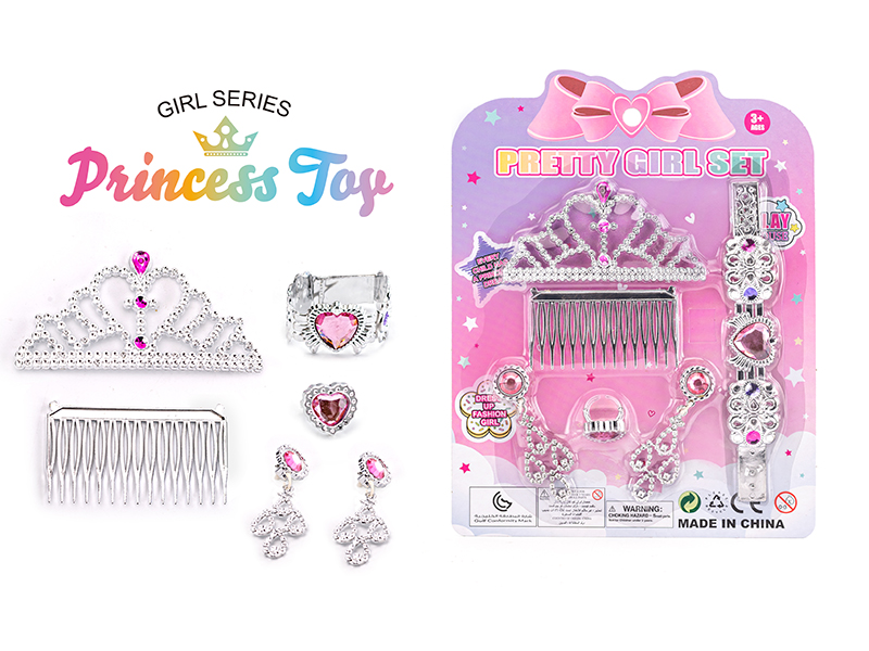 Princess Electroplating Crown Adornment Toys Set