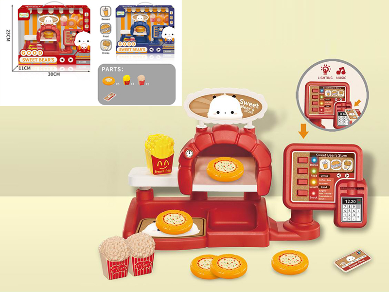Cashier Ordering Machine Pizza Supermarket Set