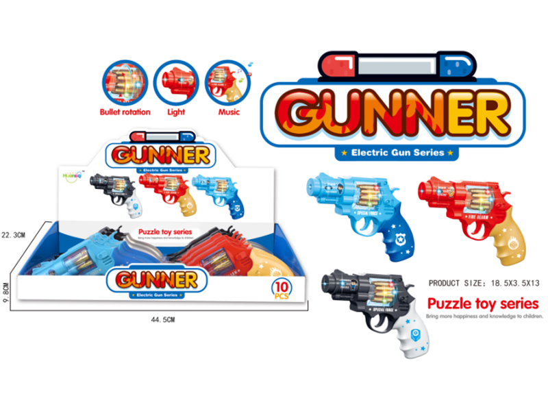 Gun With Light And Music 10pcs