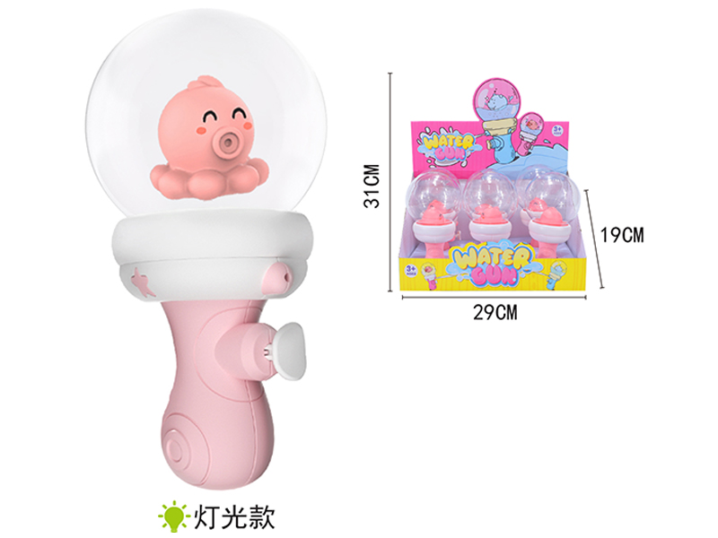 6Pcs Pink Octopus Drifting Bottle Water Gun With Light