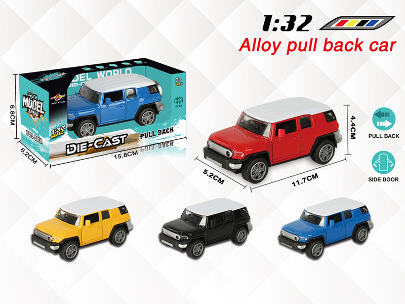 1:32 Toyota FJ Pull Back Alloy Open Door Car